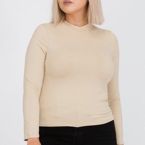 Mock Neck Solid Top